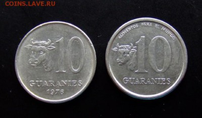 4 - Парагвай (набор - 10 гуарани Корова) (2 шт.) Р