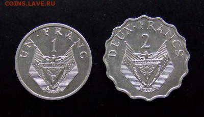 4 - Руанда (набор - 1 и 2 франка алюм.) (2 шт.) Р