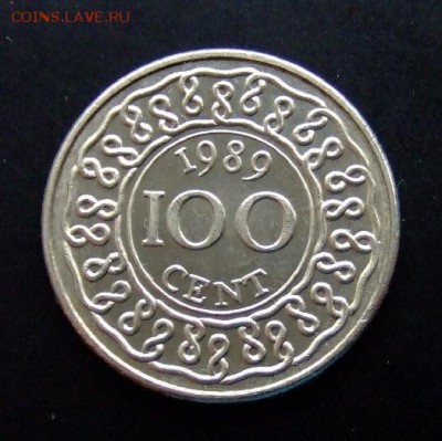 4 - Суринам 100 центов (1989) (XF+) Р