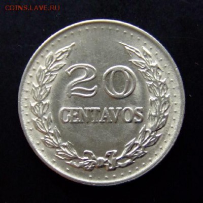 4 - Колумбия 20 сентаво (1972) (XF+) Р
