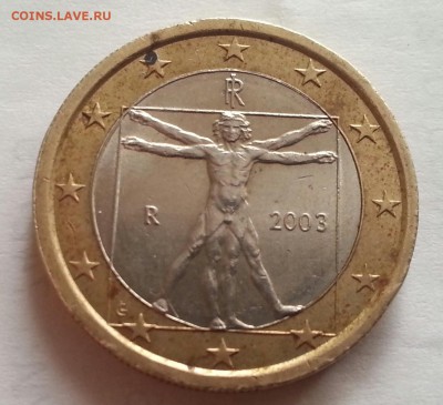1 евро Италия 2003 с номинала до 15.06.2015 - 20150612_154853-1