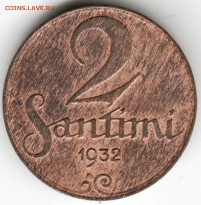 2 сантима 1932 г. Латвия до 19.06.15 г. в 24.00 - Scan-150531-0012