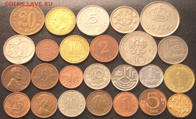 52 разные зарубежные монеты (см. описание). До 14.06_22.00мс - 10070
