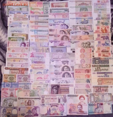 Банкноты (боны) мира 100 шт UNC(прес) - до 18.06.15 22:00мск - 20150614_202020