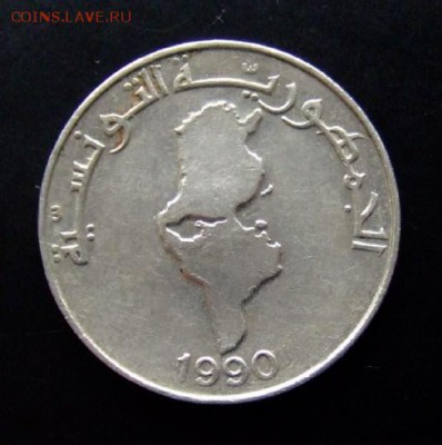 4 - Тунис 1 динар (1990) «ФАО» А