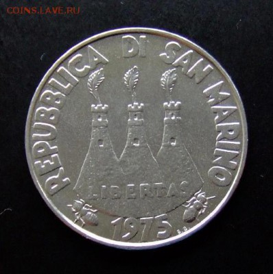 4 - Сан-Марино 100 лир (1975) «Кот и собака» №1 А