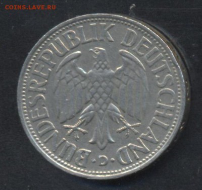 ФРГ 1 марка 1961 г. D  17.06.15 г. 22 -00 МСК. - ФРГ 61 1