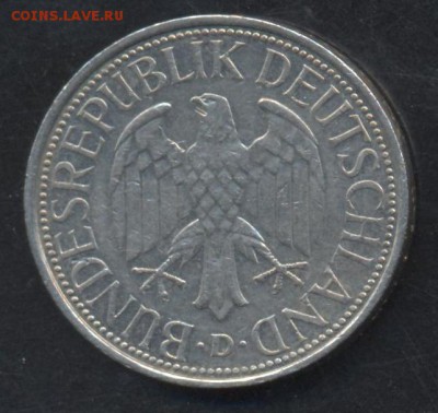ФРГ 1 марка 1990 г. D  17.06.15 г. 22 -00 МСК. - ФРГ 90 1