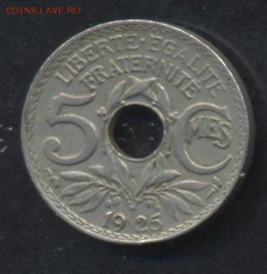 Франция 5 сантимов 1925 г. 17.06.15 г. 22 -00 МСК. - Франция 25