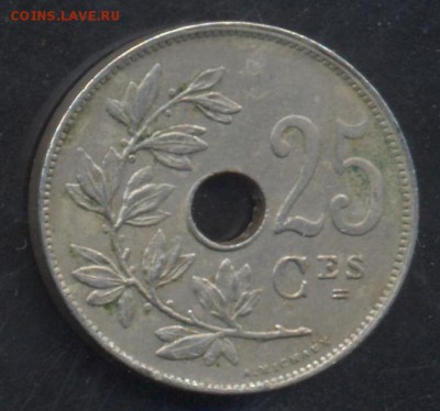 Бельгия 25 сантимов 1922 г. 17.06.15 г. 22 -00 МСК. - Бельгия 22 1