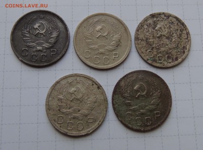 10 коп 1936г 5штук с 200 руб.Короткий до 16июня 22-00 - 10 36-5шт-2
