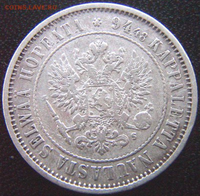 Царская Финляндия_серебряная марка 1874. До 16.06_22.06мск - 10082