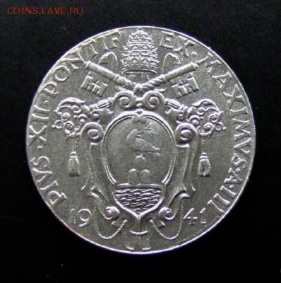 4 - Ватикан 1 лира (1941) «Мадонна; Пий XII» (XF) А
