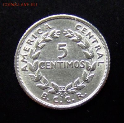 4 - Коста-Рика 5 сентимо (1958) нерж.сталь Р