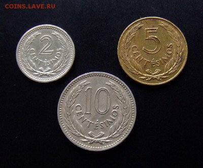 4 - Уругвай (набор - 2,5 и 10 сентимо) (3 шт.) Р