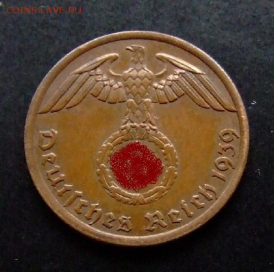 4 - Германия (3-й Рейх) 1 рейхспфенниг (1939 А) бронза (XF) А