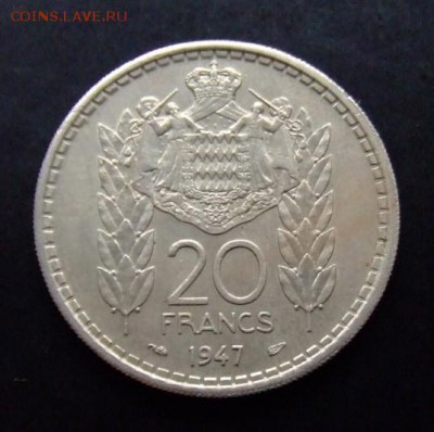 4 - Монако 20 франков (1947) №1 Р