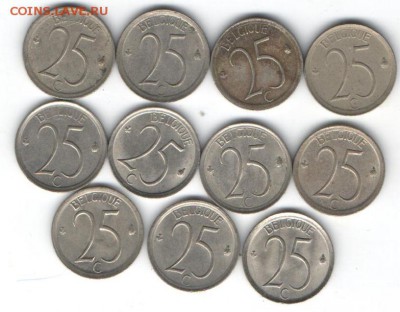 Бельгия...25 сантим Belgue Погодовка 1964-75 до 23.06.15 - 9
