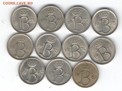 25 сантим Belgie Погодовка 1964-75 до 23.06.15 - 6