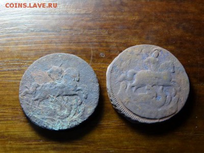 Копейки Елизаветы 1758 и 1760 - DSC03575.JPG