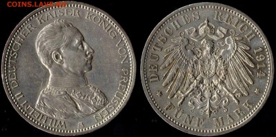 5 марок 1914 Пруссия Униформа до 20.06.15г 22.00 мск 	Сообще - Панорама2