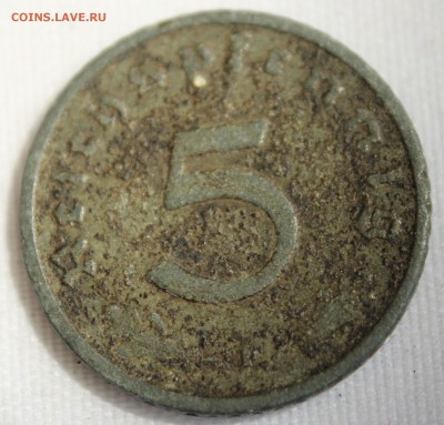 С 1 руб. ГЕРМАНИЯ 5 пфеннигов 1940г. "F" до 23.06.15г.в 22-0 - IMG_6150.JPG