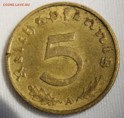 С 1 руб. ГЕРМАНИЯ 5 пфеннигов 1937г."А" до 23.06.15г.в 22-00 - IMG_6146.JPG