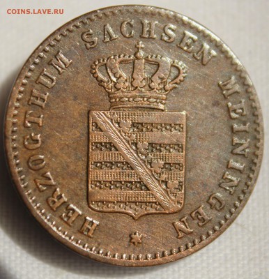С 1 руб. САКСЕН-МАЙНИНГЕН 2 пфеннига 1867г. UNC до 23.06.15 - IMG_6099.JPG