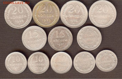 Билон РСФСР-СССР 1923-1929 гг (12 шт ) - 012