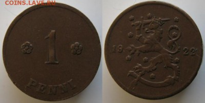 Финляндия по фиксу - 3.2. - Финляндия 1 пенни 1922   144н
