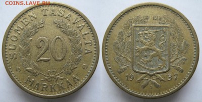 Финляндия по фиксу - 3.20. - Финляндия 20 марок 1937    366