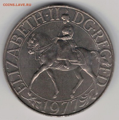 Великобритания крона 1977 Сер.юбилей 22.06 в 22.00мск - 4-в77
