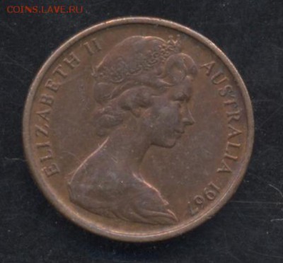 Австралия 1 цент 1967 г.    20.06.15 г. 22 -00 МСК. - Австралия 67