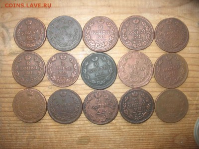 2 коп тип 1810 года разных годов 34 шт. оценка - 2коп2р2
