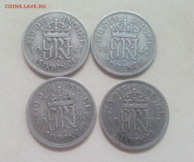 БРИТАНИЯ 6 пенсов 1941,1942,1943,1945 23.06 - 21 00 - WP_20150620_005