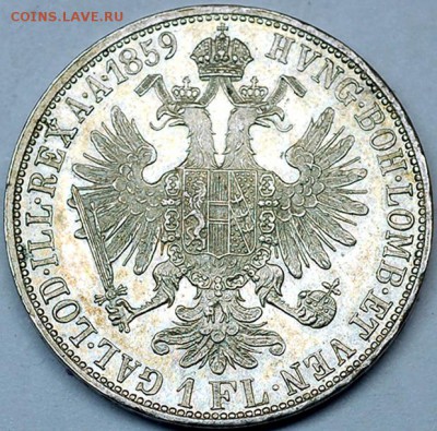 Австро-Венгерская империя_неплохой флорин 1859_20.06_22.34мс - 10115