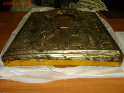 Икона Николай Чудотворец в окладе(латунь) - DSC01291.JPG