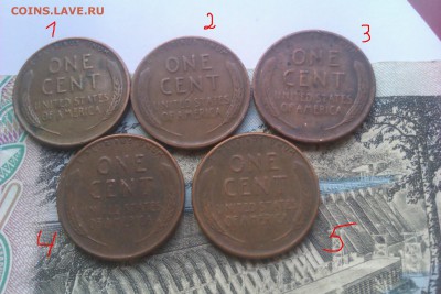 1 Цент 1940, 1944, 1953 D, 1955 D, 1958 D - IMAG1182к.JPG