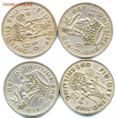 Погодовка британских шиллингов 1948-49-50-51; до 21.06_22.00 - 10121