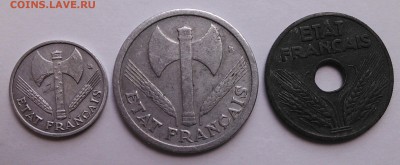 Франция, 3 монеты Виши 1941,1943, до 27.06.15_22:00мск - 2