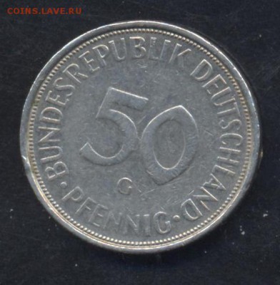 ФРГ 50 пфеннигов 1972 г.G  23.06.15 г. 22 -00 МСК. - ФРГ 50