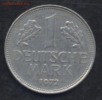 ФРГ 1 марка 1972 г.G 23.06.15 г. 22 -00 МСК. - ФРГ 72 G 1