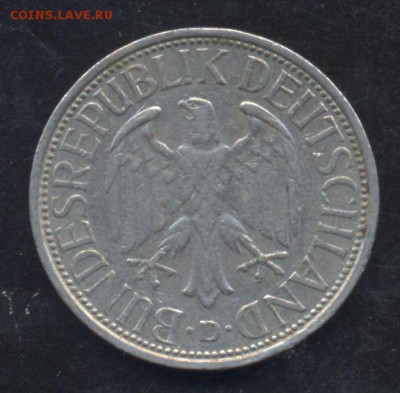 ФРГ 1 марка 1972 г.D  23.06.15 г. 22 -00 МСК. - ФРГ 72 D