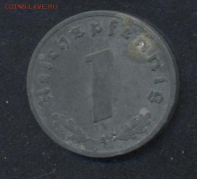 Германия (3-ий Рейх) 1 пфенниг 1943 г. А  23.06.15 г. 22 -00 - Германия 43 1