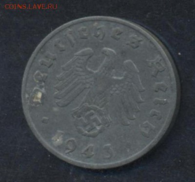 Германия (3-ий Рейх) 1 пфенниг 1943 г. А  23.06.15 г. 22 -00 - Германия 43
