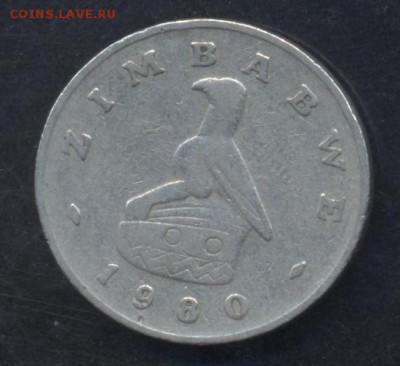 Зимбабве 10 центов 1980 г.  23.06.15 г. 22 -00 МСК. - Зимбабве 10 1