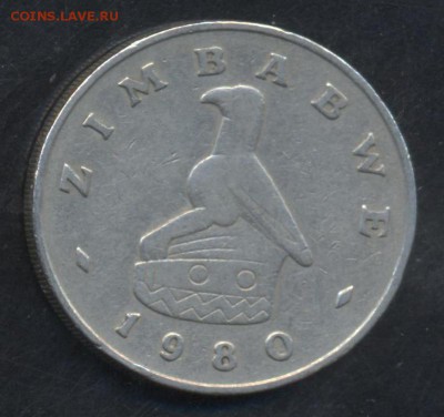 Зимбабве 1 доллар 1980 г.  23.06.15 г. 22 -00 МСК. - Зимбабве 1 1