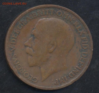 Великобритания 1 пенни 1920 г.  23.06.15 г. 22 -00 МСК. - Британия 20 1