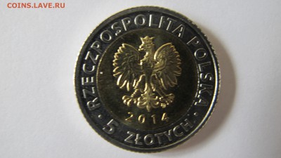 Фикс. 5 злотых, Польша "25 лет свободе", биметалл - IMG_3344.JPG