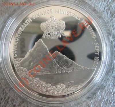 Монеты с ГОРАМИ (любых стран) - 1986 SAINT LUCIA $10 Silver Proof